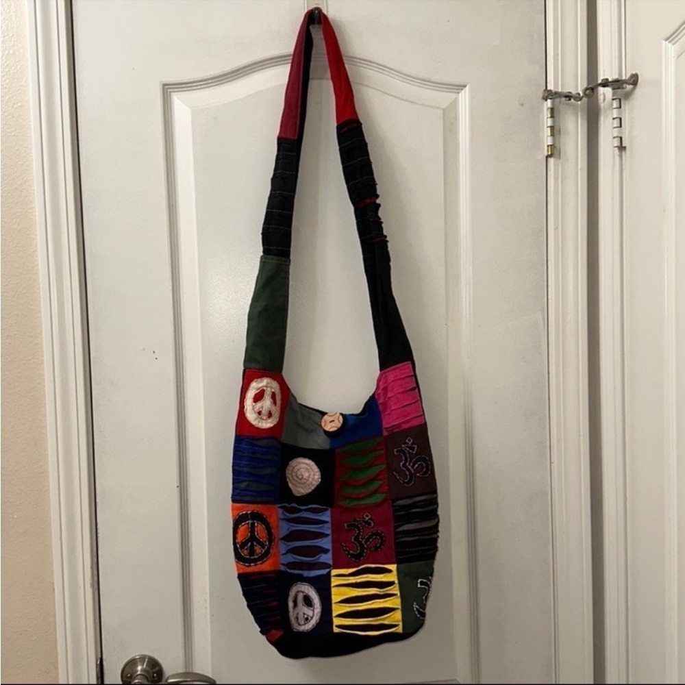 Multicolor Patchwork Shoulder Bag - image 1